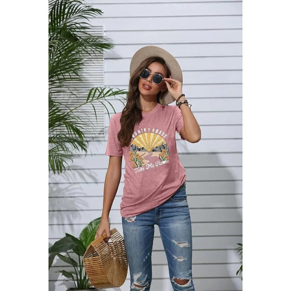 Women's Polyester blend Shirt Country Music  Tshirts Vintage Graphic - Picture 3 of 5